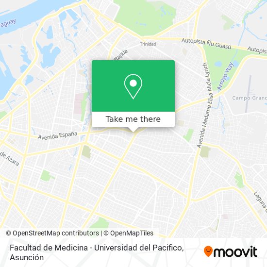 Mapa de Facultad de Medicina - Universidad del Pacifico