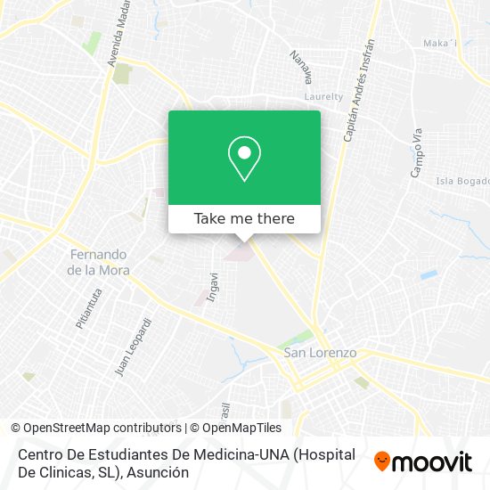 Centro De Estudiantes De Medicina-UNA (Hospital De Clinicas, SL) map