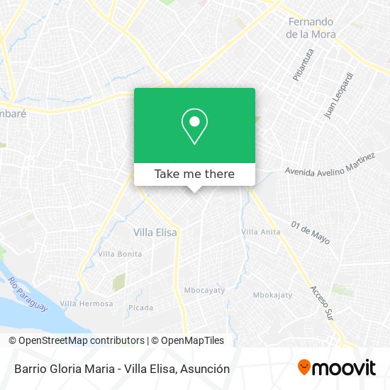 Barrio Gloria Maria - Villa Elisa map