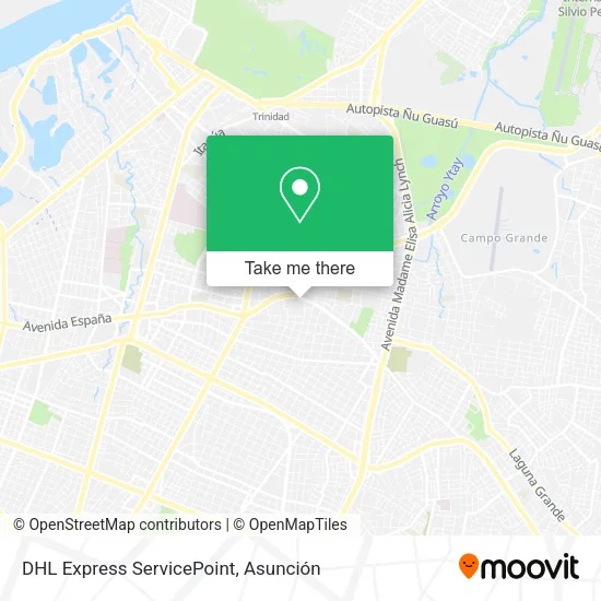 DHL Express ServicePoint map