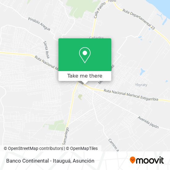 Mapa de Banco Continental - Itauguá