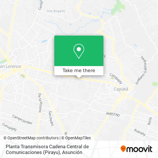 Planta Transmisora Cadena Central de Comunicaciones (Pirayu) map