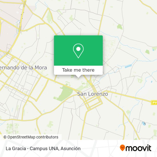 La Gracia - Campus UNA map