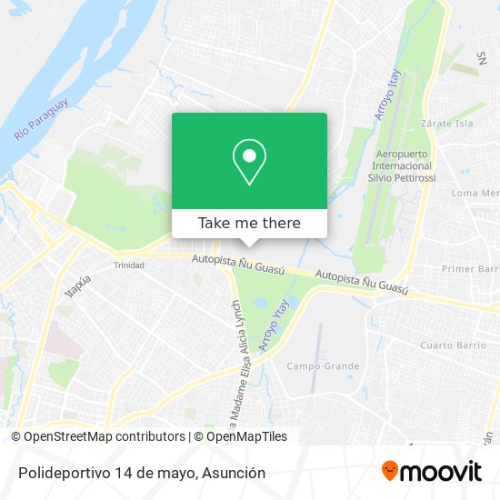Mapa de Polideportivo 14 de mayo