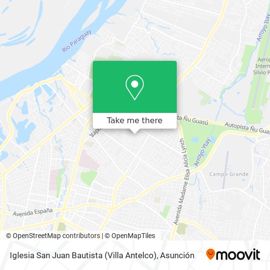 Mapa de Iglesia San Juan Bautista (Villa Antelco)