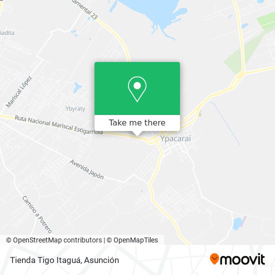 Tienda Tigo Itaguá map