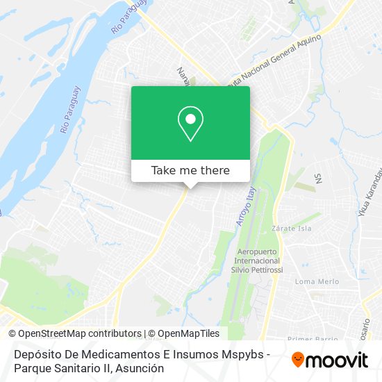 Depósito De Medicamentos E Insumos Mspybs - Parque Sanitario II map