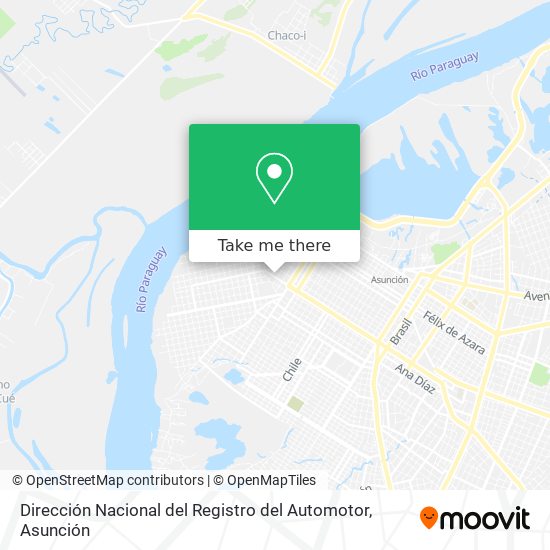 Mapa de Dirección Nacional del Registro del Automotor