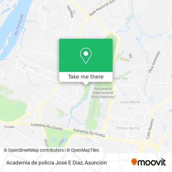 Academia de policia José E Diaz map