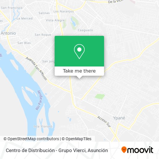 Mapa de Centro de Distribución - Grupo Vierci