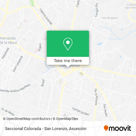 Seccional Colorada - San Lorenzo map