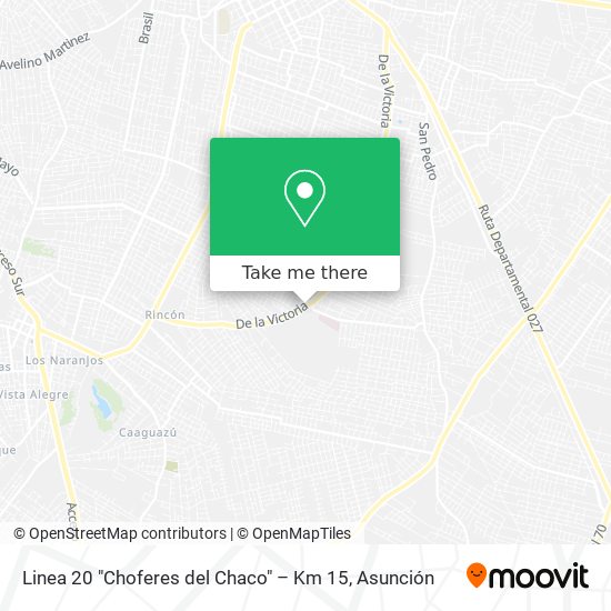 Mapa de Linea 20 "Choferes del Chaco" – Km 15
