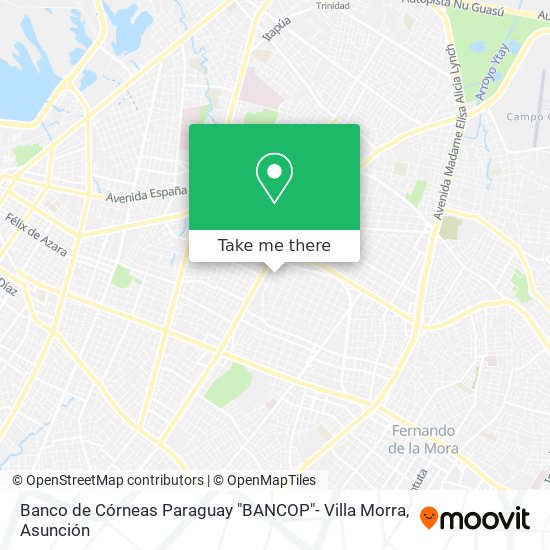 Banco de Córneas Paraguay "BANCOP"- Villa Morra map