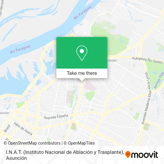 I.N.A.T. (Instituto Nacional de Ablación y Trasplante) map