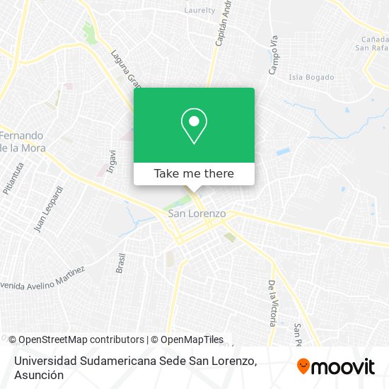 Universidad Sudamericana Sede San Lorenzo map