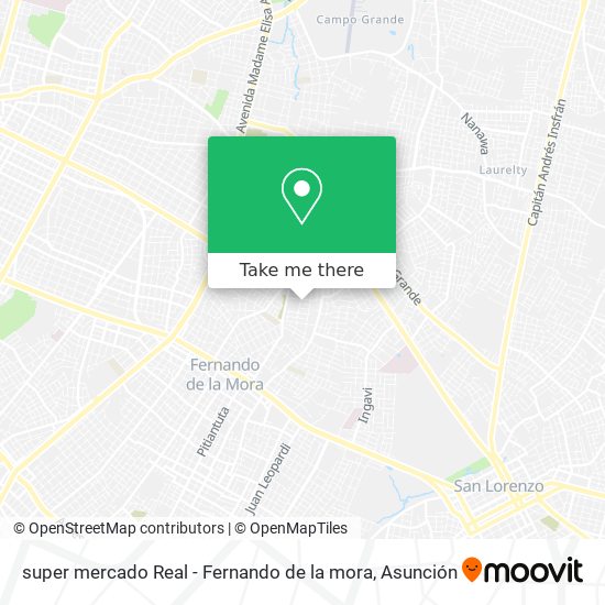 super mercado Real - Fernando de la mora map