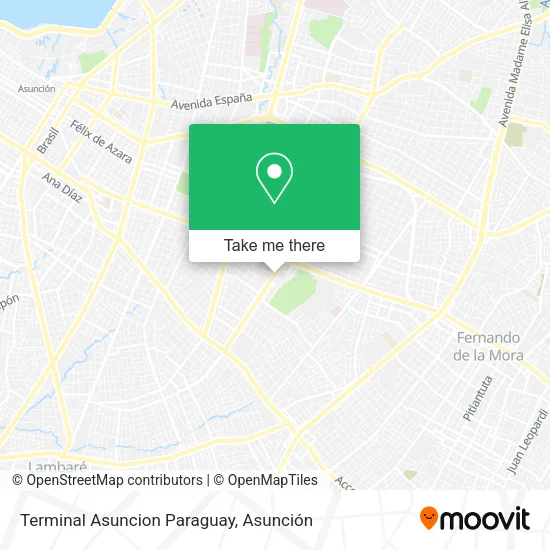 Terminal Asuncion Paraguay map