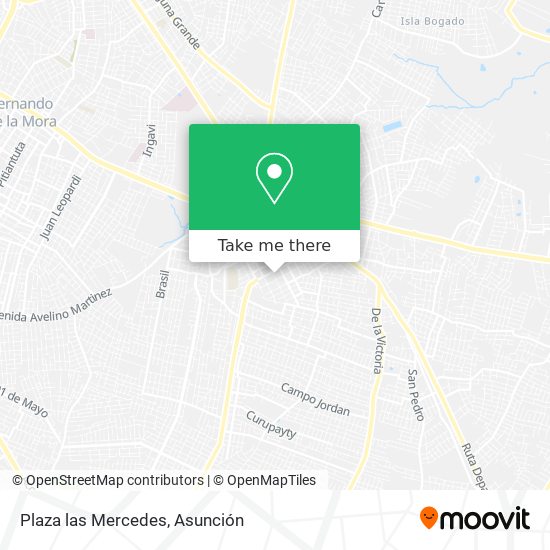 Plaza las Mercedes map