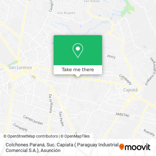 Colchones Paraná, Suc. Capiata ( Paraguay Industrial Comercial S.A.) map