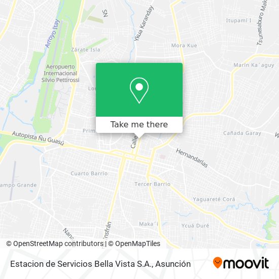 Mapa de Estacion de Servicios Bella Vista S.A.