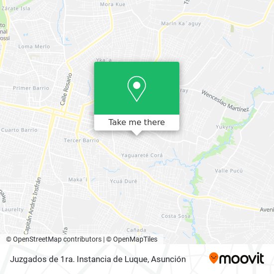 Mapa de Juzgados de 1ra. Instancia de Luque