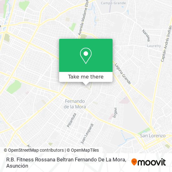 R.B. Fitness Rossana Beltran Fernando De La Mora map