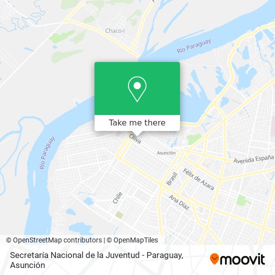 Secretaría Nacional de la Juventud - Paraguay map