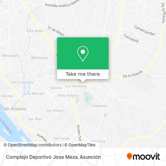 Complejo Deportivo Jose Meza map
