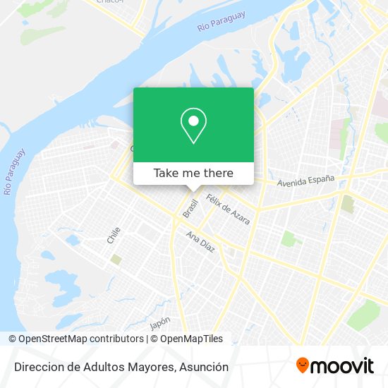 Mapa de Direccion de Adultos Mayores
