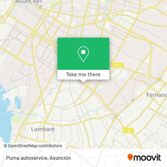 Mapa de Puma autoservice