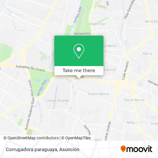 Mapa de Corrugadora paraguaya