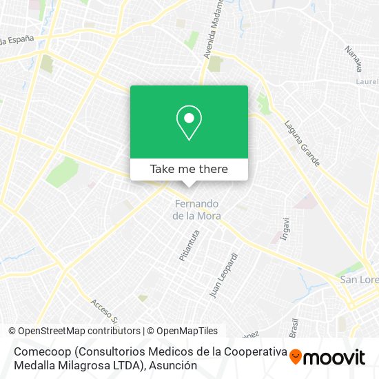 Mapa de Comecoop (Consultorios Medicos de la Cooperativa Medalla Milagrosa LTDA)