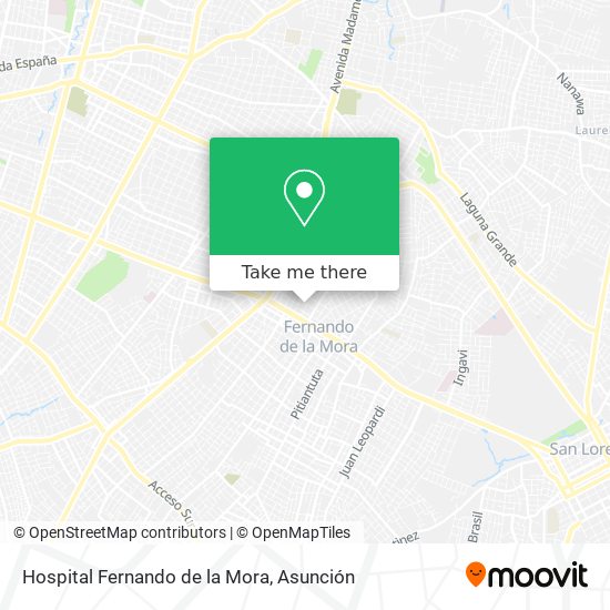 Hospital Fernando de la Mora map