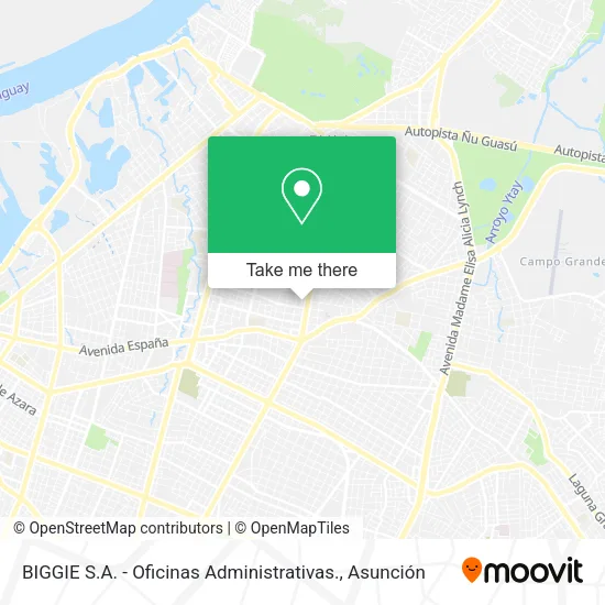 BIGGIE S.A. - Oficinas Administrativas. map