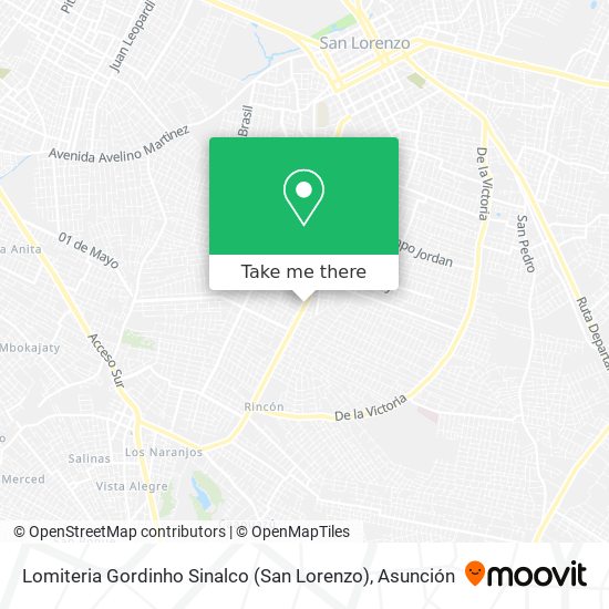 Mapa de Lomiteria Gordinho Sinalco (San Lorenzo)