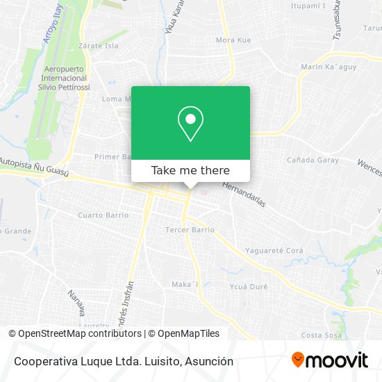 Cooperativa Luque Ltda. Luisito map