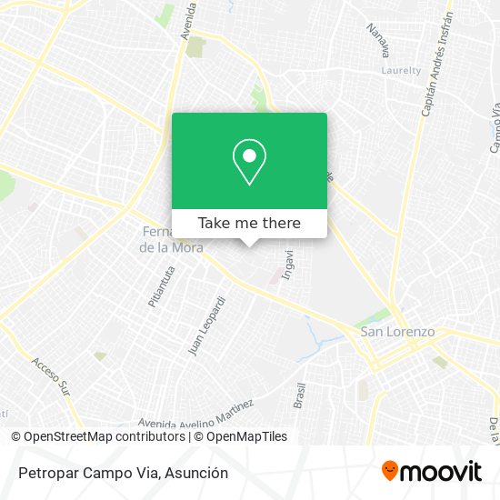 Petropar Campo Via map