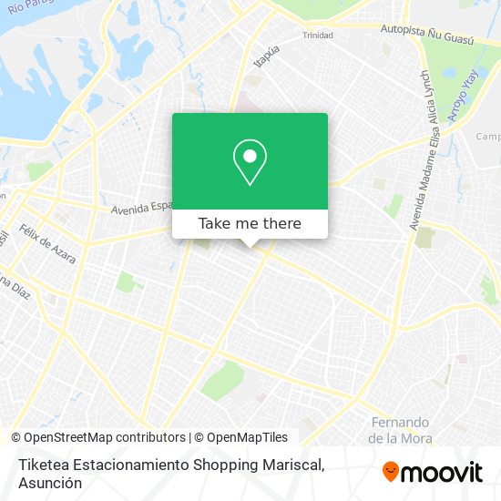 Tiketea Estacionamiento Shopping Mariscal map