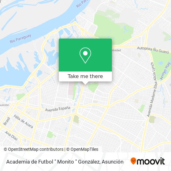Mapa de Academia de Futbol " Monito " González