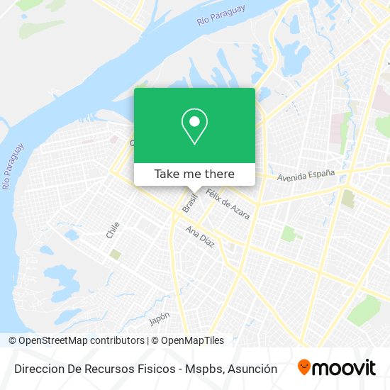 Mapa de Direccion De Recursos Fisicos - Mspbs