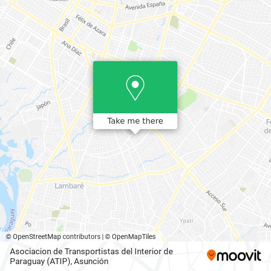 Asociacion de Transportistas del Interior de Paraguay (ATIP) map