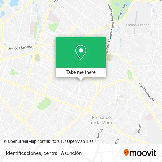 Identificaciónes, central map