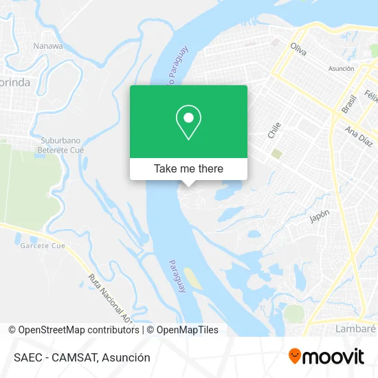 Mapa de SAEC - CAMSAT
