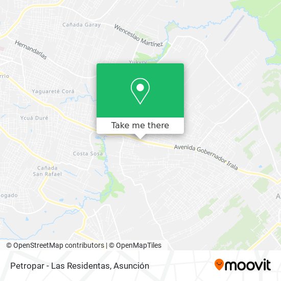 Petropar - Las Residentas map