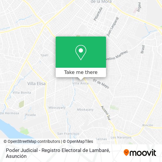 Poder Judicial - Registro Electoral de Lambaré map