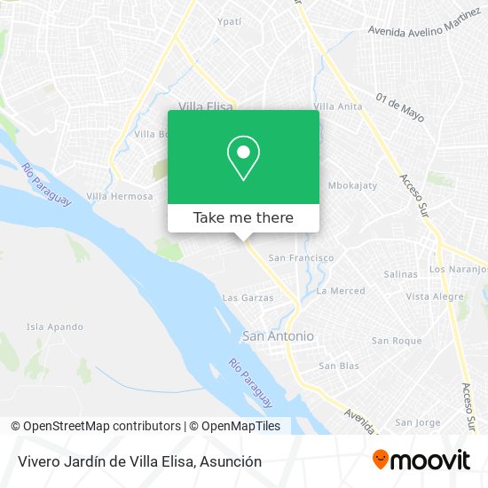 Mapa de Vivero Jardín de Villa Elisa