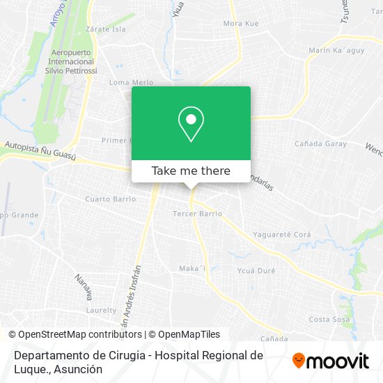 Departamento de Cirugia - Hospital Regional de Luque. map