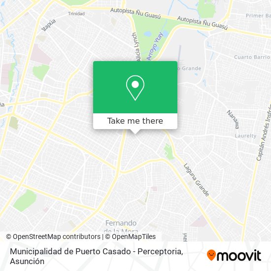 Municipalidad de Puerto Casado - Perceptoria map