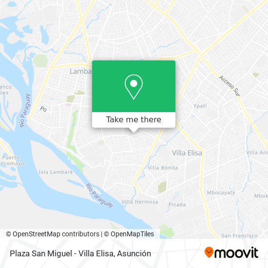 Plaza San Miguel - Villa Elisa map