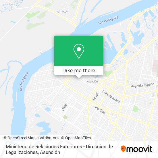 Ministerio de Relaciones Exteriores - Direccion de Legalizaciones map